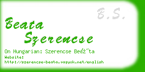 beata szerencse business card